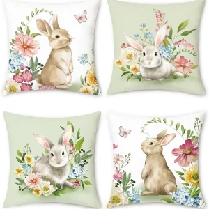 Charming Easter Print Pillowcase 40X40cm for Seasonal Decor