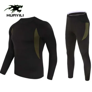 مجموعة ملابس داخلية حرارية للرجال من هويلي 100%Polyester مجموعة ملابس داخلية حرارية شتوية للرجال مجموعة ملابس داخلية حرارية بشعار مخصص