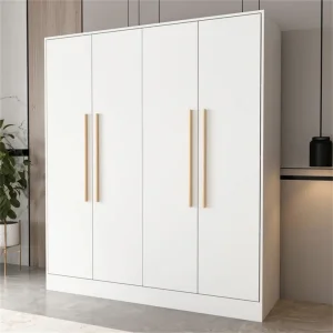 Customized White Color Wooden Home Furniture Bedroom Wardrobe Flat Pack Modern Contemporary Bedroom Accessories Bedroom Closet