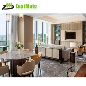 Modern Custom Sleep Hotel Contract Furniture Solid Wood Extra Large Double Bed