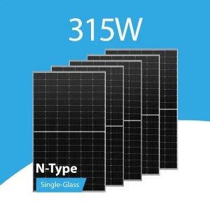 Aioties 315W Bifacial Half Cell Solar Panels High Efficiency for Commercial Buildings