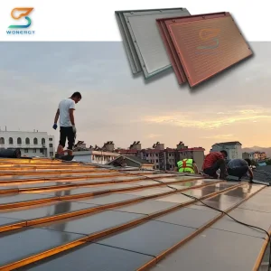 25 Years Transparent Monocrystalline Silicon Tuiles Solaires Integrated Solar Roof Tile