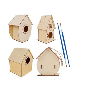 Children DIY Wood Bird House Kit