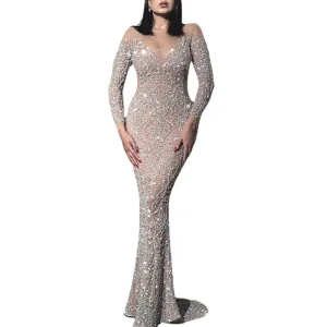 Women Elegant Evening Gowns Sexy Prom Dresses New Ladies Long Evening Dress