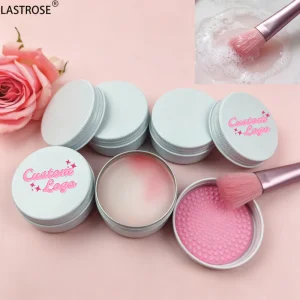 Factory Price Makeup Brush Cleaner Soap Cleaning Tool Private Label Vegan Solid Makeup Brush Cleaner Soap With Silicone Pad