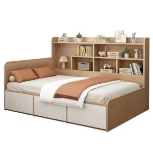 Cama de almacenamiento pared alto brillo