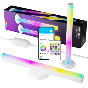 2025 USB DC5V App RGBIC LED Modern Gaming Table Lamp Ambient TV Night Lights Voice Activated Hot Selling Room Decoration Remote