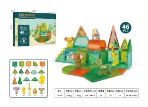 Picassotiles Magnetic Tiles 60PCS Kids Toys Classroom Sensory Toy for Toddlers Stem Learning Building Blocks