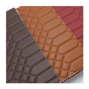 3D-Quilted Leather Sponge PVC Synthetic Leather Diamond Stitched for Car Seat Upholstery