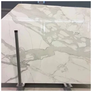 Polished Italian White Calacatta Marble for Indoor Tiles and Countertops