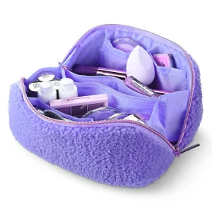 Women Travel Portable Soft Plush Makeup Bag Beauty Cosmetic Storage Bag