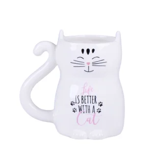 Cheap Artisan Ceramic Mug with Abstract Tail Handle Design KDMC0768 Supplier, Suppliers