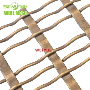 Brass Bronze Stainless Steel Woven Metal Decorative Crimped Wire Mesh