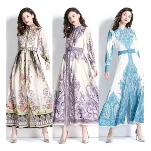 Vestidos Maxi Florais Ecológicos para Mulheres, Conforto em Chiffon