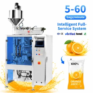 Full Automatic Stick Weighing Metrological Seal Bag Packaging Orange Juice Strawberry Coffee Sachet Liquid Packing Machine