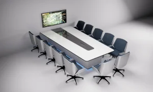 System Integrator Executive Desk Smart Furniture Command and Control Center Conference Table Console