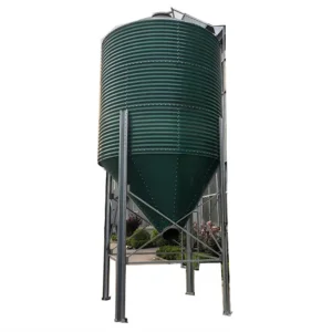 Durable Galvanized Steel Feed Tower for Poultry Farming Needs