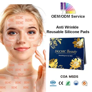 OEM 11 Pcs Silicone Anti Wrinkle Pad Reusable Eye Forehead Neck Chest Pads Sticker Silicone Facial Wrinkle Patches