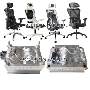 Plastic Office Chair Mold Ergonomic Backrest Armrest Furniture Mould Manufacturing Taizhou Huangyan Factory Injection Molding