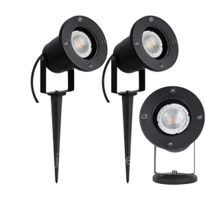 Outdoor IP65 220V 110v LED Garden Spike Light GU10 MR16 Bulb Spotlight 2700K Aluminum Body for Landscape and Lawn Lighting
