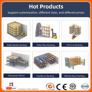 Metal Warehouse Storage Mezzanine Floor/ Single Double Manual Telescopic Cantilever Rack/Pipe Roll Storage/Pull out Sheet /Pallet Flow/Pallet Shuttle Racking