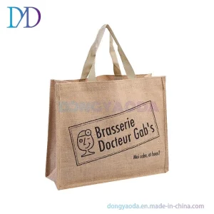Mini Linen Gift Pouch Custom Printed Small Burlap Bag for Wedding Favors