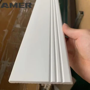 Modern White Baseboard Polystyrene PS Plastic Skirting Board for Kitchen