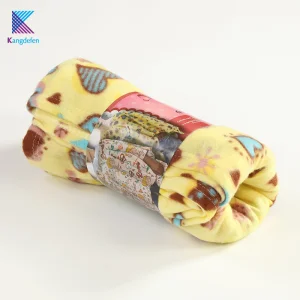 Adults 100% Polyester Portable Airline Bedding Reusable Fleece Blanket with Multi Color