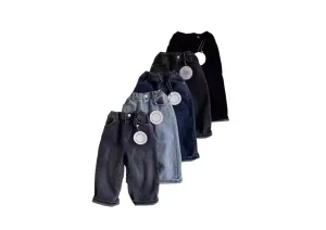 Calças Jeans Casuais para Meninas com Cintura Elástica e Corte Solto