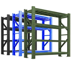 Adjustable 4-Layer Steel Boltless Detachable Corrosion Protection Powder Coated Medium Duty Warehouse Storage Shelves
