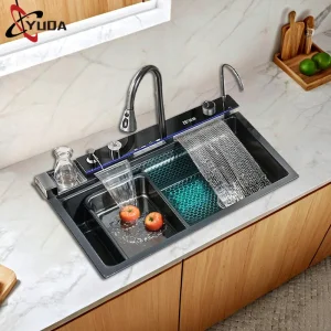 Nano Black Waterfall Sink