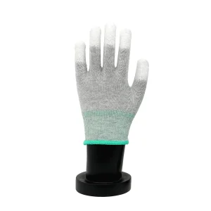 Carbon Fiber Antistatic ESD Safety PU Finger Coated Working Gloves