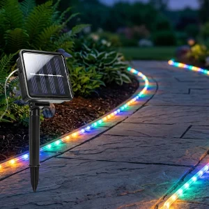 Impermeable Flexible PVC 7M 50LED Solar Rope Lights