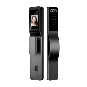 Smart Door Lock WiFi Digital Card Security Safe 3D Face Recognition Electronic Fingerprint Remote Control Smart Door Lock Handle Password Unlock Electronic Lock
