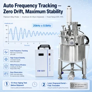 Industrial Ultrasonic Homogenizer Extraction Machine For Mushroom Extraction Essential Oil Extraction With 50L Tank