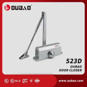 UL Door Hardware Fittings Aluminium Hydraulic Fire Spring Door Closer for 40-65kg Door