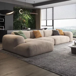 Nordic Luxury L Shape Living Room Sofa
