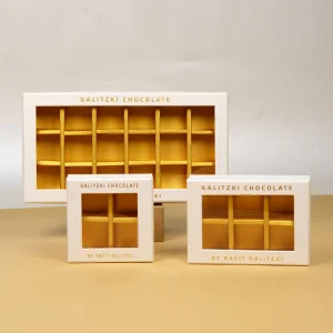 Custom Luxury Design Chocolate Gift Box Food Grade Candy Box Chocolate Packing Box With Dividers