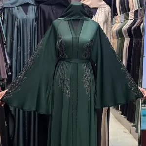 Dubai Traditional Islamic Clothing Black Abaya