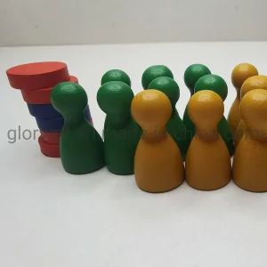 Custom Wooden Chess Pawn Board Game Human Meeple Pieces