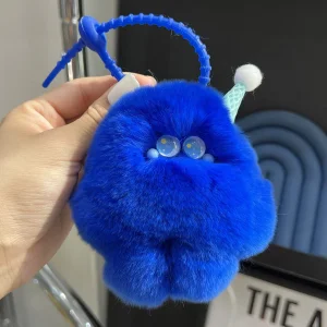 New Arrival Soft Stuffed Plush 3D Keychain Mini Animal Toys Cute Cartoon Fur Little Monster Bag Pedant for Girls