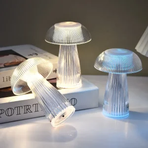 RGB Color Changing Warm White Color Jellyfish LED Night Light Mushroom Table Lamp
