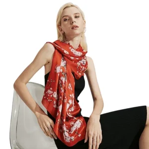 Mulberry Silk Printed Hijab Scarf Muslim Headband Lady Shawl Fashion Tudung Snood