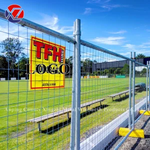 Galvanized portable temporary fence