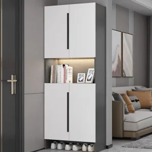 Stylish Solid Wood Shoe Storage Cabinet for Entryway Organization