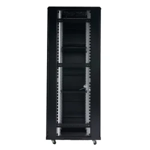 Financial Sector 42u Fireproof Steel Rack with Audit Trail Compliance &amp; Dual Power Feeds