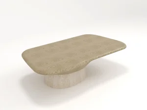 Hot Sale Modern Wooden Living Room Square Industrial Buckwheat Coffee Table