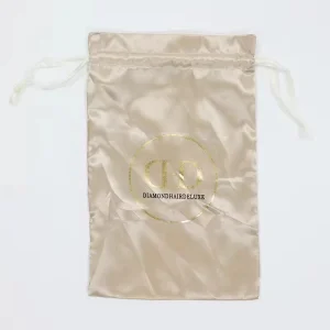 Bolsa de satén con cordón, tamaño personalizado, embalaje con logo para zapatos, ropa, bolso