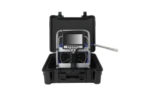 Industrial Pipeline Endoscope 7 Inch Monitor 115FT Push Cable 28mm Self-Balancing Camera Head Meter Counter