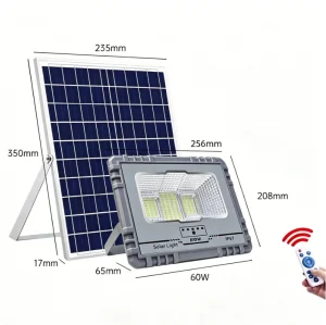60W Rechargeable Solar Flood Light with Separated Panel